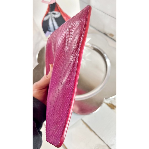 |SOLD| Lanvin Snake Printed Calfskin Leather Pouch - Picture 9 of 9